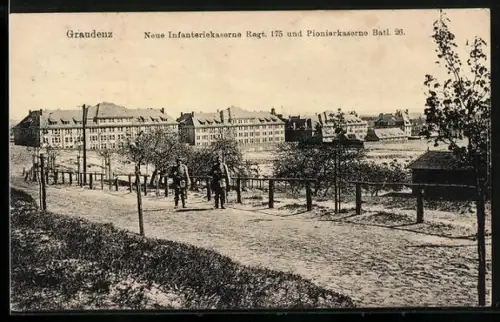 AK Graudenz / Grudziadz, Neue Infanteriekaserne