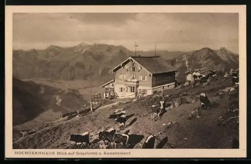 AK Hochgernhaus, Blick auf Geigelstein und Kampenwand