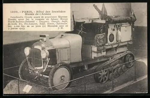 AK Paris, Hotel des Invalides Musée de l`Armée, Lastkraftwagen