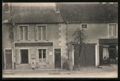 AK Rolampont, Ansicht vom Postamt