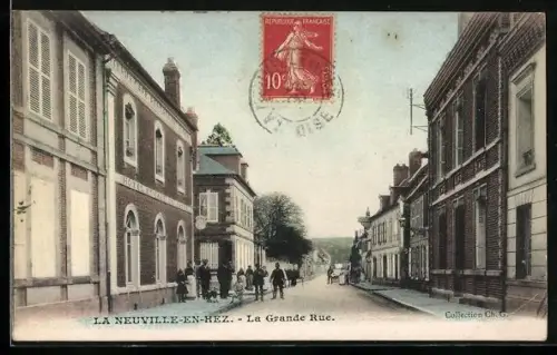 AK La Neuville-en-Hez, La Grande Rue