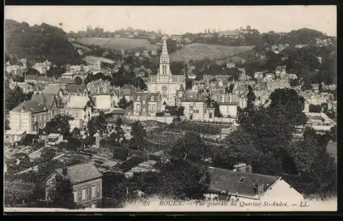 AK Rouen, Vue générale du Quartier Saint-André
