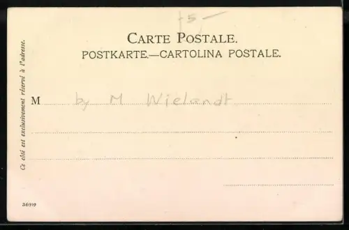 Künstler-AK Manuel Wielandt: Cannes, Le Port, Segelschiffe liegen im Hafen
