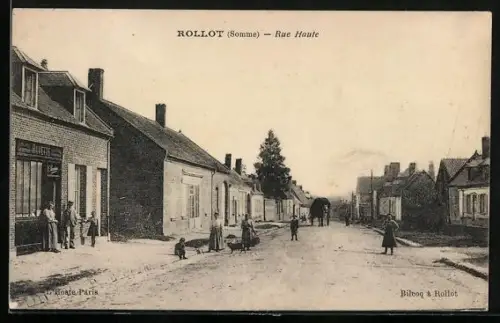 AK Rollot, Rue Haute, Strassenpartie