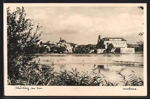 AK Schärding am Inn, Teilansicht mit Kurhaus