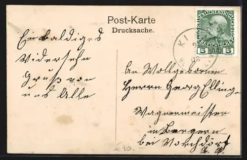 AK Klam /O.-Oe., Generalansicht, Burg Klamm