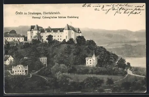 AK Grein im Strudengau, Herzogl. Coburg`sches Schloss Greinburg