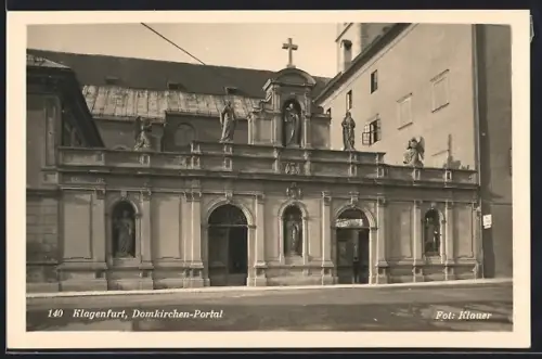 AK Klagenfurt, Blick auf das Domkirchen-Portal