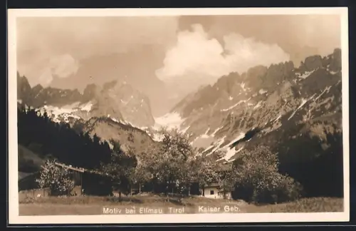 AK Ellmau /Tirol, Blick auf das Kaiser-Gebirge