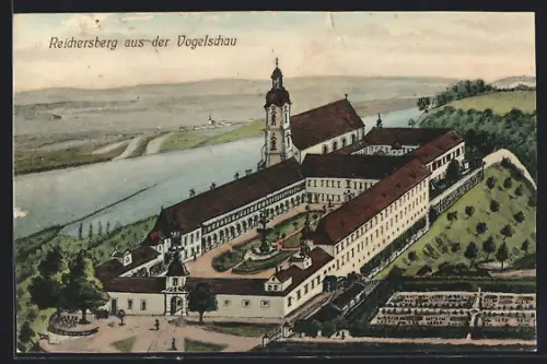 AK Reichersberg, Teilansicht aus der Vogelschau