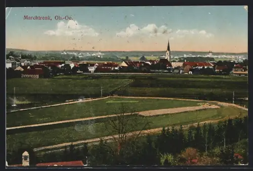 AK Marchtrenk /Ob.-Oe., Teilansicht mit Kirche