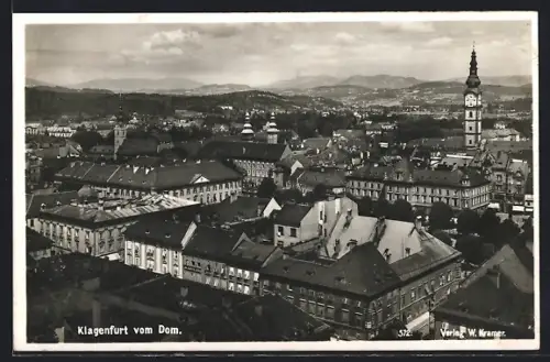 AK Klagenfurt, Blick auf die Stadt vom Dom aus