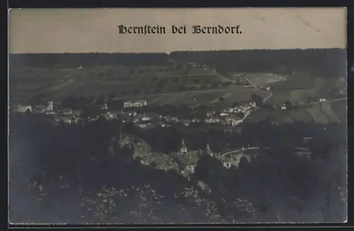 AK Hernstein bei Berndorf, Ortsansicht mit Umland