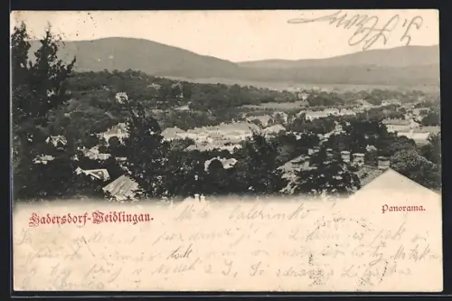 AK Hadersdorf-Weidlingau, Panorama aus der Vogelschau