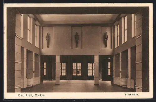 AK Bad Hall /O.-Oe., Blick in die Trinkhalle