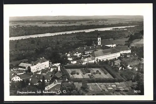 AK Reichersberg, Fliegeraufnahme des Stiftes