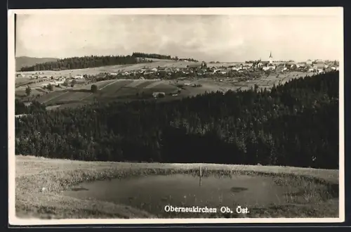 AK Oberneukirchen /Ob. Öst., Panorama mit Kirche