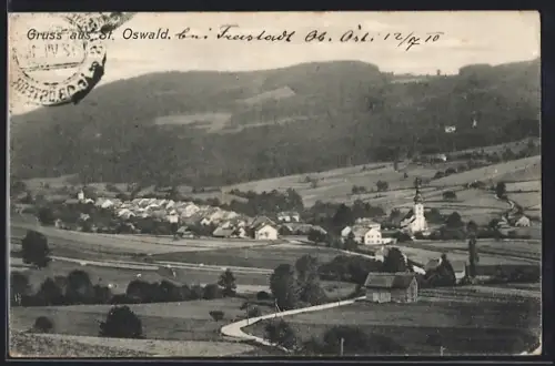 AK St. Oswald /O.-Oe., Ortspanorama