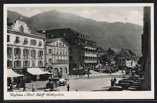 AK Kufstein, platz mit Geschäften