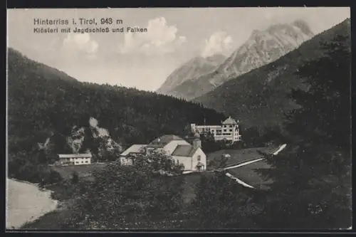 AK Hinterriss, Klösterl m. Jagdschloss & Falken
