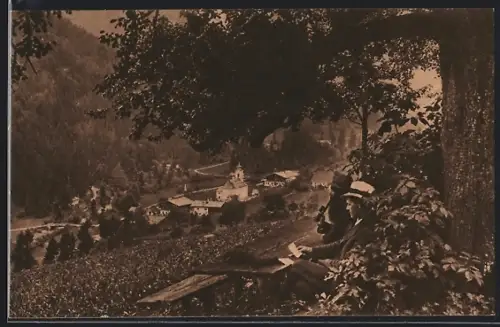 AK Landl /Tirol, Teilansicht mit Kirche