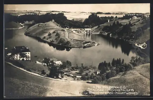 AK Neufelden, Stausee-Hochstauung, Blick auf den Ort