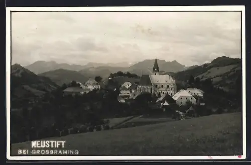 AK Maria Neustift bei Grossraming, Panorama mit Kirche
