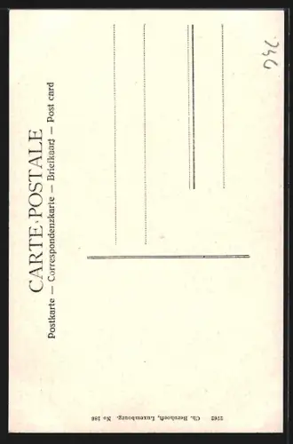 AK Luxemburg, L`Alzette au Grund, Gänse auf dem Fluss unterhalb der Stadt