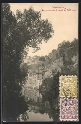 AK Luxembourg, Vue prise sur le pont du Stiérchen