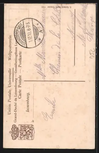 AK Luxembourg, Vue prise du Fort Trois-Glands