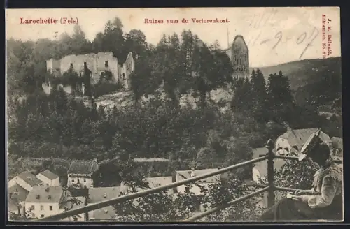 AK Larochette, Fels, Ruines vues du Verlorenkost