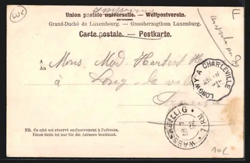 AK Grevenmacher, Totalansicht mit Gebirge