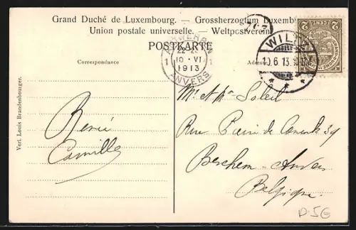 AK Wiltz, Wiltz et le Pensionnat, vue prise Ob dem Stehkämmchen