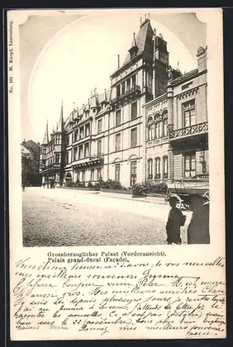 AK Luxemburg, Grossherzoglicher Palast (Vorderansicht), um 1900