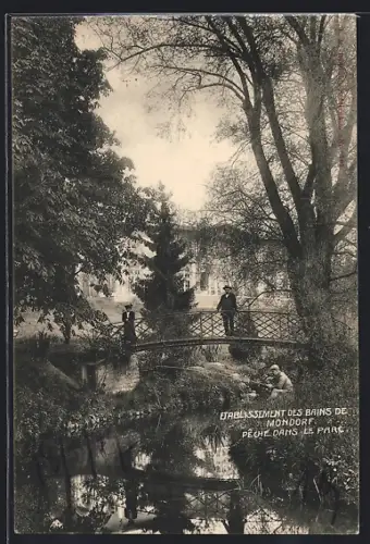 AK Mondorf, Etablissement des Bains, Angler im Park