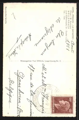 AK Weilerbach, Hotel-Pension La Sapiniere, Propr. M. Hansen