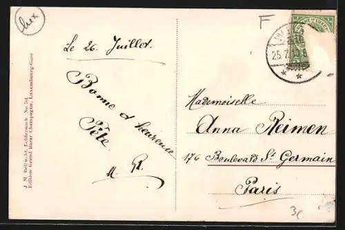 AK Bad-Mondorf, Vorderansicht der Badeanstalt