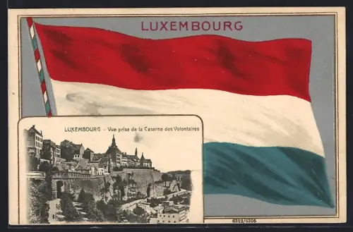 AK Rotterdam, Monument Erasmus, Groote Markt, Nationalfahne