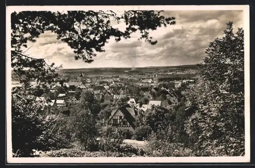 AK Mengen /Württbg., Teilansicht mit Bäumen