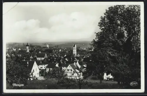 AK Mengen / Württ., Totalansicht aus der Vogelschau