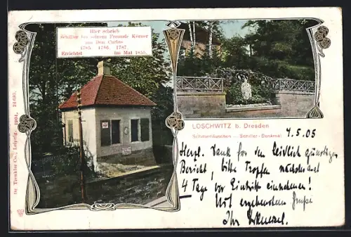 AK Dresden-Loschwitz, Blick über den Ort