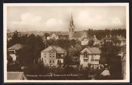 AK Dresden-Klotzsche, Totale mit Kirche