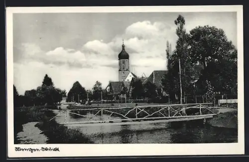 AK Mengen /Württ., Kirche und Flusspartie