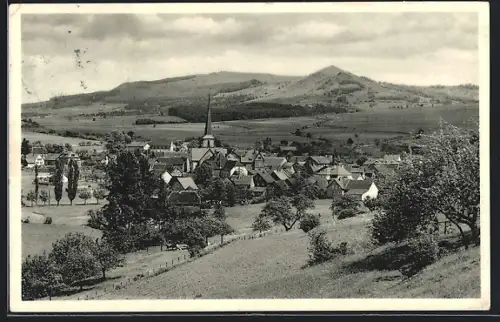 AK Poppenhausen /Rhön, Ortsansicht mit Wasserkuppe