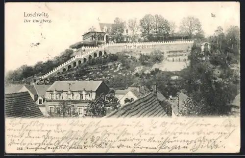 AK Dresden-Loschwitz, Burgberg, Restaurant Burgberg