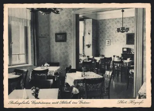 AK Bad Godesberg /Rhein, Café und Erholungsheim Brungsmühle, Gasträume