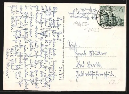 AK Gräfenthal in Thür.-W., Jugendherberge und Ort aus der Vogelschau