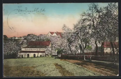 AK Eutschütz, Gasthaus Eutschützer Mühle, Bes. O. Hger
