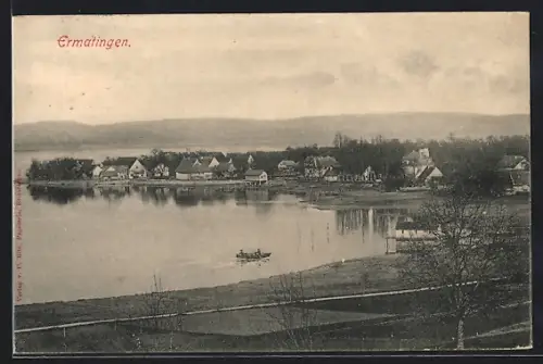 AK Ermatingen, Uferpartie mit Boot