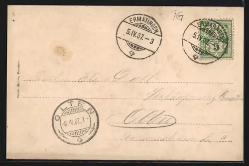 AK Ermatingen, Uferpartie mit Boot